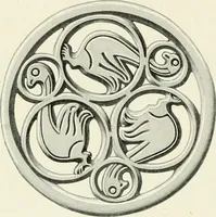 An illustration from Die altgermanische Thierornamentik : typologische Studie über germanische Metallgegenstände aus dem IV. bis IX. Jahrhundert, nebst einer Studie über irische Ornamentik (1904)