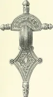 An illustration from Die altgermanische Thierornamentik : typologische Studie über germanische Metallgegenstände aus dem IV. bis IX. Jahrhundert, nebst einer Studie über irische Ornamentik (1904)