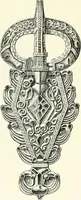 An illustration from Die altgermanische Thierornamentik : typologische Studie über germanische Metallgegenstände aus dem IV. bis IX. Jahrhundert, nebst einer Studie über irische Ornamentik (1904)