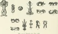An illustration from Die altgermanische Thierornamentik : typologische Studie über germanische Metallgegenstände aus dem IV. bis IX. Jahrhundert, nebst einer Studie über irische Ornamentik (1904)