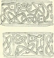 An illustration from Die altgermanische Thierornamentik : typologische Studie über germanische Metallgegenstände aus dem IV. bis IX. Jahrhundert, nebst einer Studie über irische Ornamentik (1904)