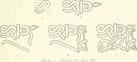 An illustration from Die altgermanische Thierornamentik : typologische Studie über germanische Metallgegenstände aus dem IV. bis IX. Jahrhundert, nebst einer Studie über irische Ornamentik (1904)