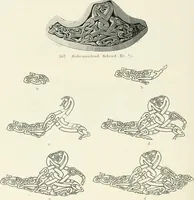 An illustration from Die altgermanische Thierornamentik : typologische Studie über germanische Metallgegenstände aus dem IV. bis IX. Jahrhundert, nebst einer Studie über irische Ornamentik (1904)