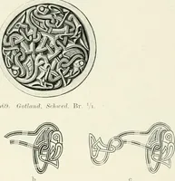 An illustration from Die altgermanische Thierornamentik : typologische Studie über germanische Metallgegenstände aus dem IV. bis IX. Jahrhundert, nebst einer Studie über irische Ornamentik (1904)