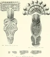 Picture 329 of 382 from Die altgermanische Thierornamentik : typologische Studie über germanische Metallgegenstände aus dem IV. bis IX. Jahrhundert, nebst einer Studie über irische Ornamentik (1904), leaf 316