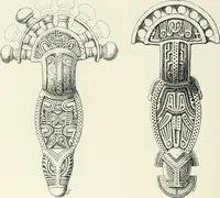 An illustration from Die altgermanische Thierornamentik : typologische Studie über germanische Metallgegenstände aus dem IV. bis IX. Jahrhundert, nebst einer Studie über irische Ornamentik (1904)