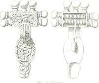 An illustration from Die altgermanische Thierornamentik : typologische Studie über germanische Metallgegenstände aus dem IV. bis IX. Jahrhundert, nebst einer Studie über irische Ornamentik (1904)