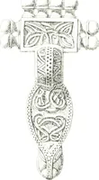 An illustration from Die altgermanische Thierornamentik : typologische Studie über germanische Metallgegenstände aus dem IV. bis IX. Jahrhundert, nebst einer Studie über irische Ornamentik (1904)