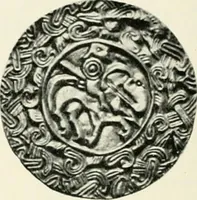 An illustration from Die altgermanische Thierornamentik : typologische Studie über germanische Metallgegenstände aus dem IV. bis IX. Jahrhundert, nebst einer Studie über irische Ornamentik (1904)