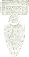 An illustration from Die altgermanische Thierornamentik : typologische Studie über germanische Metallgegenstände aus dem IV. bis IX. Jahrhundert, nebst einer Studie über irische Ornamentik (1904)