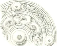 An illustration from Die altgermanische Thierornamentik : typologische Studie über germanische Metallgegenstände aus dem IV. bis IX. Jahrhundert, nebst einer Studie über irische Ornamentik (1904)