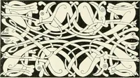 An illustration from Die altgermanische Thierornamentik : typologische Studie über germanische Metallgegenstände aus dem IV. bis IX. Jahrhundert, nebst einer Studie über irische Ornamentik (1904)