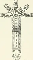 An illustration from Die altgermanische Thierornamentik : typologische Studie über germanische Metallgegenstände aus dem IV. bis IX. Jahrhundert, nebst einer Studie über irische Ornamentik (1904)