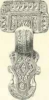 An illustration from Die altgermanische Thierornamentik : typologische Studie über germanische Metallgegenstände aus dem IV. bis IX. Jahrhundert, nebst einer Studie über irische Ornamentik (1904)