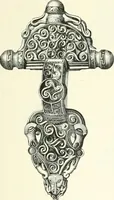 An illustration from Die altgermanische Thierornamentik : typologische Studie über germanische Metallgegenstände aus dem IV. bis IX. Jahrhundert, nebst einer Studie über irische Ornamentik (1904)