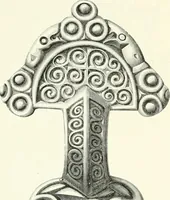 An illustration from Die altgermanische Thierornamentik : typologische Studie über germanische Metallgegenstände aus dem IV. bis IX. Jahrhundert, nebst einer Studie über irische Ornamentik (1904)