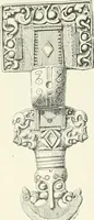An illustration from Die altgermanische Thierornamentik : typologische Studie über germanische Metallgegenstände aus dem IV. bis IX. Jahrhundert, nebst einer Studie über irische Ornamentik (1904)