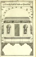 An illustration from Die Baumeisterin Pallas, oder, Der in Teutschland erstandene Palladius : das ist, des vortrefflich-italiänischen Baumeisters Andreae Palladii ziven Bücher von der Bau-Kunst ... : ins Teutsche nach dem Italiänischen übersetzet, mit nothwendigen additionibus und notis, auch dazu gehörigen Figuren erbaulich ausgerüstet, und zum erstenmal an den Tag gegeben (1698)