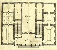 An illustration from Die Baumeisterin Pallas, oder, Der in Teutschland erstandene Palladius : das ist, des vortrefflich-italiänischen Baumeisters Andreae Palladii ziven Bücher von der Bau-Kunst ... : ins Teutsche nach dem Italiänischen übersetzet, mit nothwendigen additionibus und notis, auch dazu gehörigen Figuren erbaulich ausgerüstet, und zum erstenmal an den Tag gegeben (1698)