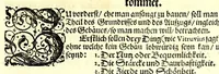 An illustration from Die Baumeisterin Pallas, oder, Der in Teutschland erstandene Palladius : das ist, des vortrefflich-italiänischen Baumeisters Andreae Palladii ziven Bücher von der Bau-Kunst ... : ins Teutsche nach dem Italiänischen übersetzet, mit nothwendigen additionibus und notis, auch dazu gehörigen Figuren erbaulich ausgerüstet, und zum erstenmal an den Tag gegeben (1698)