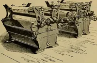 An illustration from Die Biezenfarbstoffe der Fabriken vorm. Friedr. Bayer & Co., Elberfeld, auf dem Gebiet der Fruckerei und Färberei (1901)