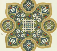 An illustration from Die byzantinischen Zellenschmelze der Sammlung Alex. von Swenigorodskoï und das darüber veröffentlichte Prachtwerk. Archäologisch-kunstgeschichtliche Studie (1896)