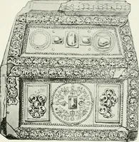 An illustration from Die byzantinischen Zellenschmelze der Sammlung Alex. von Swenigorodskoï und das darüber veröffentlichte Prachtwerk. Archäologisch-kunstgeschichtliche Studie (1896)
