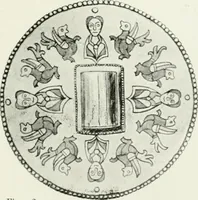 An illustration from Die byzantinischen Zellenschmelze der Sammlung Alex. von Swenigorodskoï und das darüber veröffentlichte Prachtwerk. Archäologisch-kunstgeschichtliche Studie (1896)