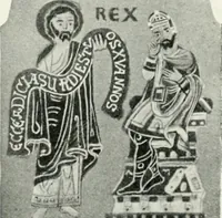 An illustration from Die byzantinischen Zellenschmelze der Sammlung Alex. von Swenigorodskoï und das darüber veröffentlichte Prachtwerk. Archäologisch-kunstgeschichtliche Studie (1896)