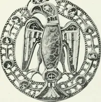 An illustration from Die byzantinischen Zellenschmelze der Sammlung Alex. von Swenigorodskoï und das darüber veröffentlichte Prachtwerk. Archäologisch-kunstgeschichtliche Studie (1896)