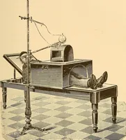 An illustration from Die Einrichtungen zur Erzeugung der Roentgenstrahlen und ihr Gebrauch : gemeinfasslich dargestellt insbesondere auch für Ärzte und Kliniken (1899)