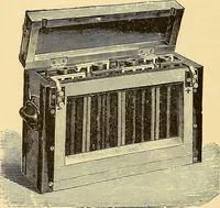 An illustration from Die Einrichtungen zur Erzeugung der Roentgenstrahlen und ihr Gebrauch : gemeinfasslich dargestellt insbesondere auch für Ärzte und Kliniken (1899)