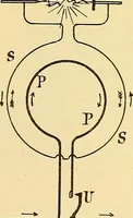 An illustration from Die Einrichtungen zur Erzeugung der Roentgenstrahlen und ihr Gebrauch : gemeinfasslich dargestellt insbesondere auch für Ärzte und Kliniken (1899)