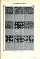 An illustration from Die färbige Gewebemusterung : ein Lehrgang, Gewebe durch 2-6 färbige Anordnung der Ketten- und Schussfäden zu figurieren (1907)
