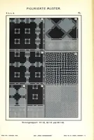 An illustration from Die färbige Gewebemusterung : ein Lehrgang, Gewebe durch 2-6 färbige Anordnung der Ketten- und Schussfäden zu figurieren (1907)