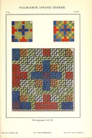 An illustration from Die färbige Gewebemusterung : ein Lehrgang, Gewebe durch 2-6 färbige Anordnung der Ketten- und Schussfäden zu figurieren (1907)
