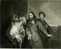 An illustration from Die Gallerien von München : eine Stahlstichsammlung der vorsüglichsten Gemälde der Königl. Pinakothek, der Herzogl. Leuchtenberg'schen und Schleissheimer Gallerien (1856)
