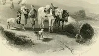 An illustration from Die Gallerien von München : eine Stahlstichsammlung der vorsüglichsten Gemälde der Königl. Pinakothek, der Herzogl. Leuchtenberg'schen und Schleissheimer Gallerien (1856)