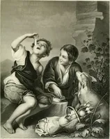 An illustration from Die Gallerien von München : eine Stahlstichsammlung der vorsüglichsten Gemälde der Königl. Pinakothek, der Herzogl. Leuchtenberg'schen und Schleissheimer Gallerien (1856)