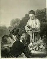 An illustration from Die Gallerien von München : eine Stahlstichsammlung der vorsüglichsten Gemälde der Königl. Pinakothek, der Herzogl. Leuchtenberg'schen und Schleissheimer Gallerien (1856)