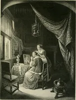 An illustration from Die Gallerien von München : eine Stahlstichsammlung der vorsüglichsten Gemälde der Königl. Pinakothek, der Herzogl. Leuchtenberg'schen und Schleissheimer Gallerien (1856)