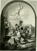 An illustration from Die Gallerien von München : eine Stahlstichsammlung der vorsüglichsten Gemälde der Königl. Pinakothek, der Herzogl. Leuchtenberg'schen und Schleissheimer Gallerien (1856)