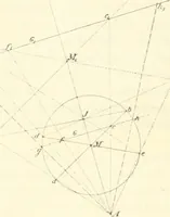 An illustration from Die geometrischen Constructionen, ausgeführt mittelst der geraden Linie und eines festen Kreises, als Lehrgegegenstand auf höheren Unterrichts-Anstalten und zur praktischen Benutzung, Hrsg. von A.J.v. Oettingen (1895)