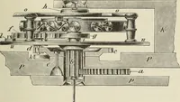 An illustration from Die Hemmungen der Uhren, ihre Entwicklung, Konstruktion, Reparatur und Behandlung vor der Reglage, nebst zugehörigen Tabellen zahlreichen Abbildungen und 6 Porträts. Allegemein verständlich für Uhrmacher, Ingenieure, Techniker u.s.w (1905)
