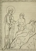 An illustration from Die hochromanische Wandmalerei in Regensburg (1920)