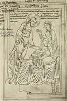 An illustration from Die hochromanische Wandmalerei in Regensburg (1920)