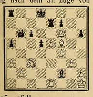 An illustration from Die hypermoderne schachpartie; ein schachlehr- und lese-buch, zugleich eine sammlung von 150 schönen meisterpartien aus den jahren 1914-1924 (1924)