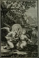 An illustration from Die ihren Gott liebende Seele, vorgestellt in den Sinnbildern des Hermanni Hugonis über seine Pia desideria, und des Ottonis Vaenii, über die Liebe Gottes, mit neuen Kupffern und Versen, welche zielen auf das innere Christenthum, aus dem Frantzösischen ins Teutsche übersetzt (1743)