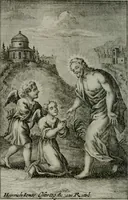 An illustration from Die ihren Gott liebende Seele, vorgestellt in den Sinnbildern des Hermanni Hugonis über seine Pia desideria, und des Ottonis Vaenii, über die Liebe Gottes, mit neuen Kupffern und Versen, welche zielen auf das innere Christenthum, aus dem Frantzösischen ins Teutsche übersetzt (1743)