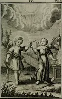 An illustration from Die ihren Gott liebende Seele, vorgestellt in den Sinnbildern des Hermanni Hugonis über seine Pia desideria, und des Ottonis Vaenii, über die Liebe Gottes, mit neuen Kupffern und Versen, welche zielen auf das innere Christenthum, aus dem Frantzösischen ins Teutsche übersetzt (1743)